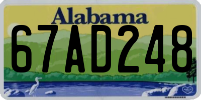 AL license plate 67AD248