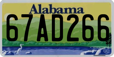 AL license plate 67AD266