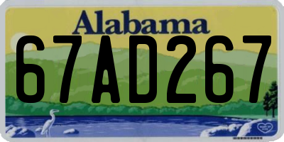 AL license plate 67AD267