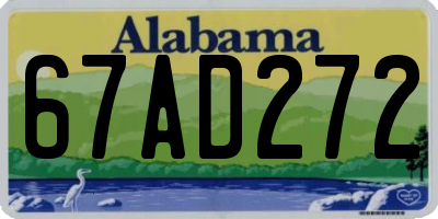 AL license plate 67AD272