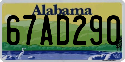 AL license plate 67AD290