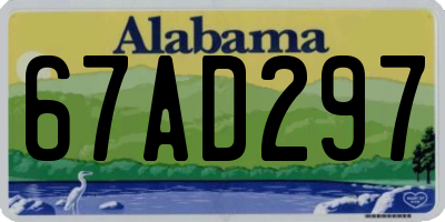 AL license plate 67AD297