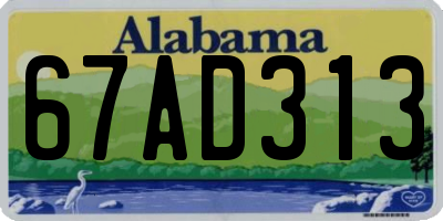 AL license plate 67AD313