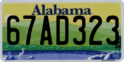 AL license plate 67AD323