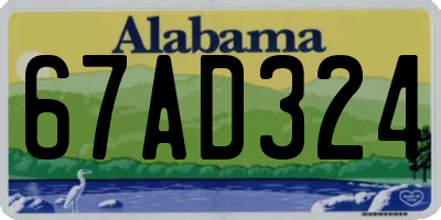 AL license plate 67AD324