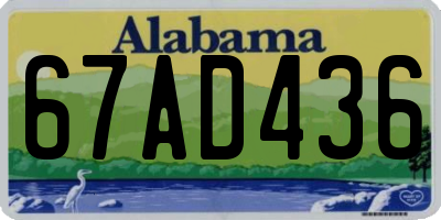 AL license plate 67AD436