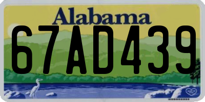 AL license plate 67AD439