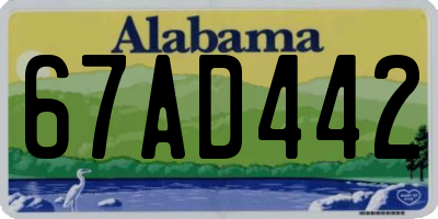 AL license plate 67AD442