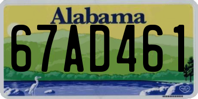 AL license plate 67AD461