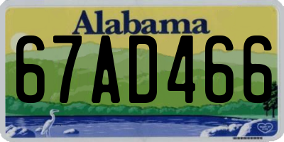 AL license plate 67AD466