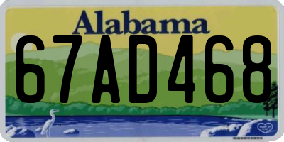 AL license plate 67AD468