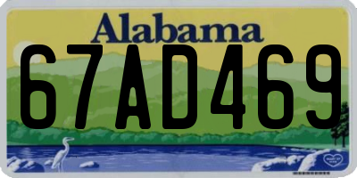 AL license plate 67AD469