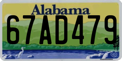 AL license plate 67AD479