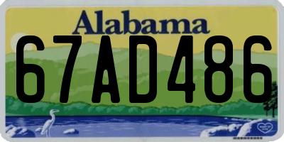 AL license plate 67AD486