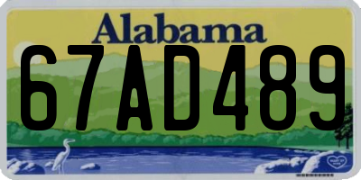 AL license plate 67AD489