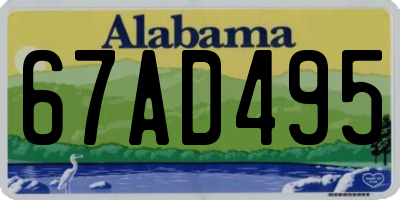 AL license plate 67AD495