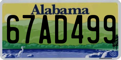 AL license plate 67AD499