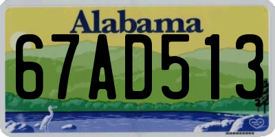 AL license plate 67AD513