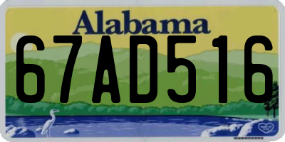AL license plate 67AD516