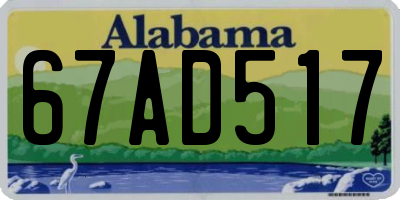 AL license plate 67AD517