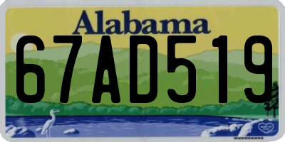 AL license plate 67AD519