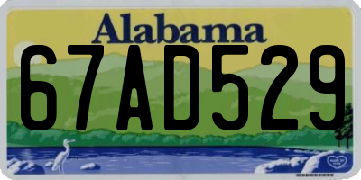 AL license plate 67AD529