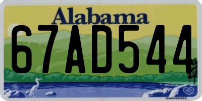 AL license plate 67AD544