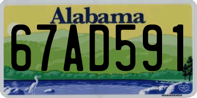 AL license plate 67AD591