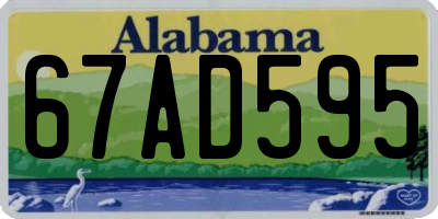 AL license plate 67AD595