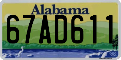 AL license plate 67AD611