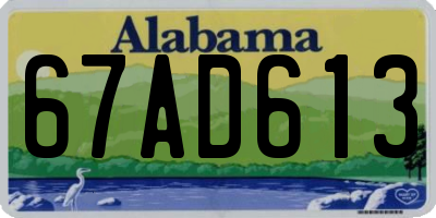AL license plate 67AD613