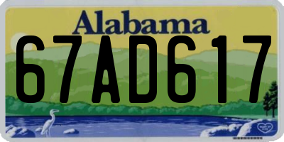 AL license plate 67AD617