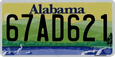 AL license plate 67AD621