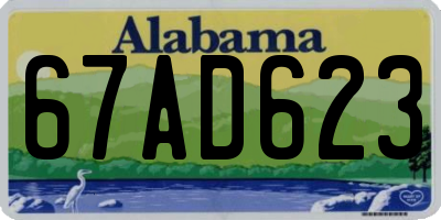 AL license plate 67AD623
