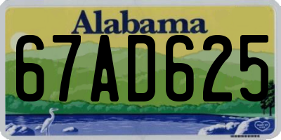 AL license plate 67AD625