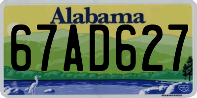 AL license plate 67AD627