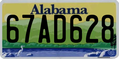 AL license plate 67AD628