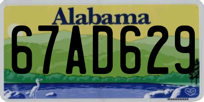 AL license plate 67AD629