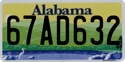 AL license plate 67AD632
