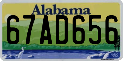 AL license plate 67AD656