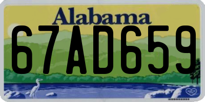 AL license plate 67AD659
