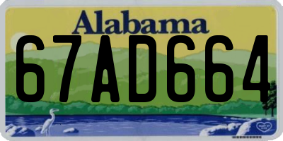 AL license plate 67AD664