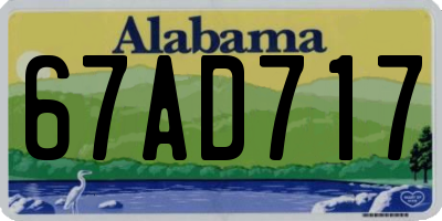 AL license plate 67AD717
