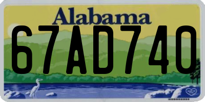 AL license plate 67AD740