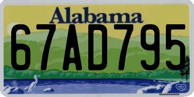 AL license plate 67AD795