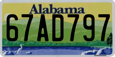 AL license plate 67AD797