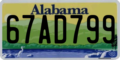 AL license plate 67AD799