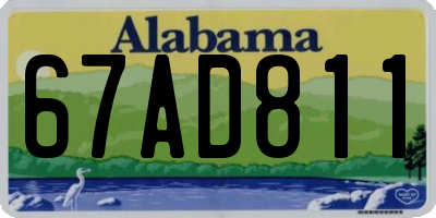 AL license plate 67AD811