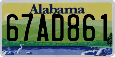 AL license plate 67AD861