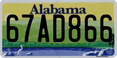 AL license plate 67AD866